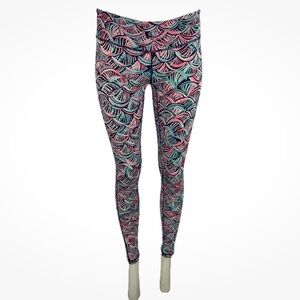 Lilly Pulitzer Sz S Luxletic Weekender Leggings Neptunes Net Print Multicolor